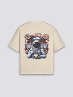Japanese Wear Shop -Japanese Wear Shop Beige Astronaut T Shirt