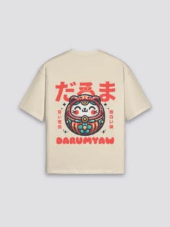 Japanese Wear Shop -Japanese Wear Shop Beige Daruma T Shirt