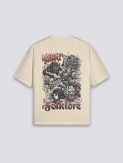 Japanese Art T-Shirt - みんぞくがく 11 Japanese Art T-Shirt - みんぞくがく -Japanese Wear Shop Beige Japanese Art T Shirt