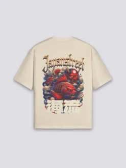 Japanese Oversized T-Shirt - おおきめ -Japanese Wear Shop Beige Japanese Oversized T Shirt