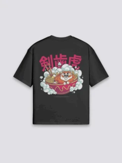 T-Shirt With Japanese Writing - らーめん 12 T-Shirt With Japanese Writing - らーめん -Japanese Wear Shop Black T Shirt with Japanese Writing