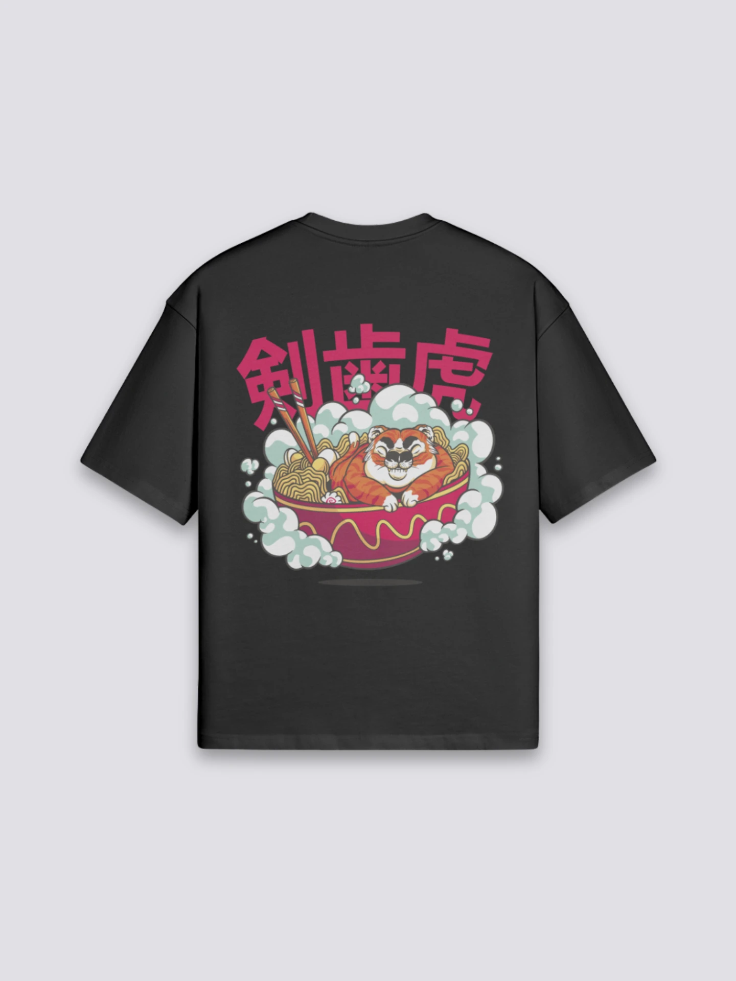 T-Shirt With Japanese Writing - らーめん 5 T-Shirt With Japanese Writing - らーめん - Image 3