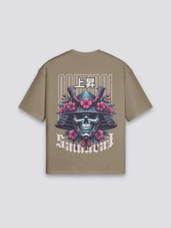 Cyberpunk Samurai T-Shirt - さむらい -Japanese Wear Shop Brown Cyberpunk Samurai T Shirt