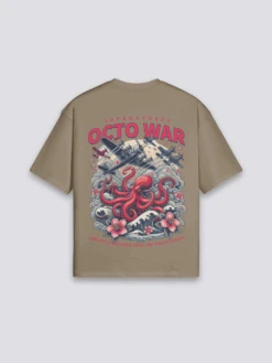 Octopus T-Shirt - オクトパス -Japanese Wear Shop Brown Octopus T Shirt
