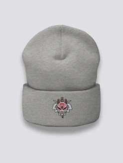 Japanese Fox Beanie - キツネ -Japanese Wear Shop Japanese Fox Grey Beanie