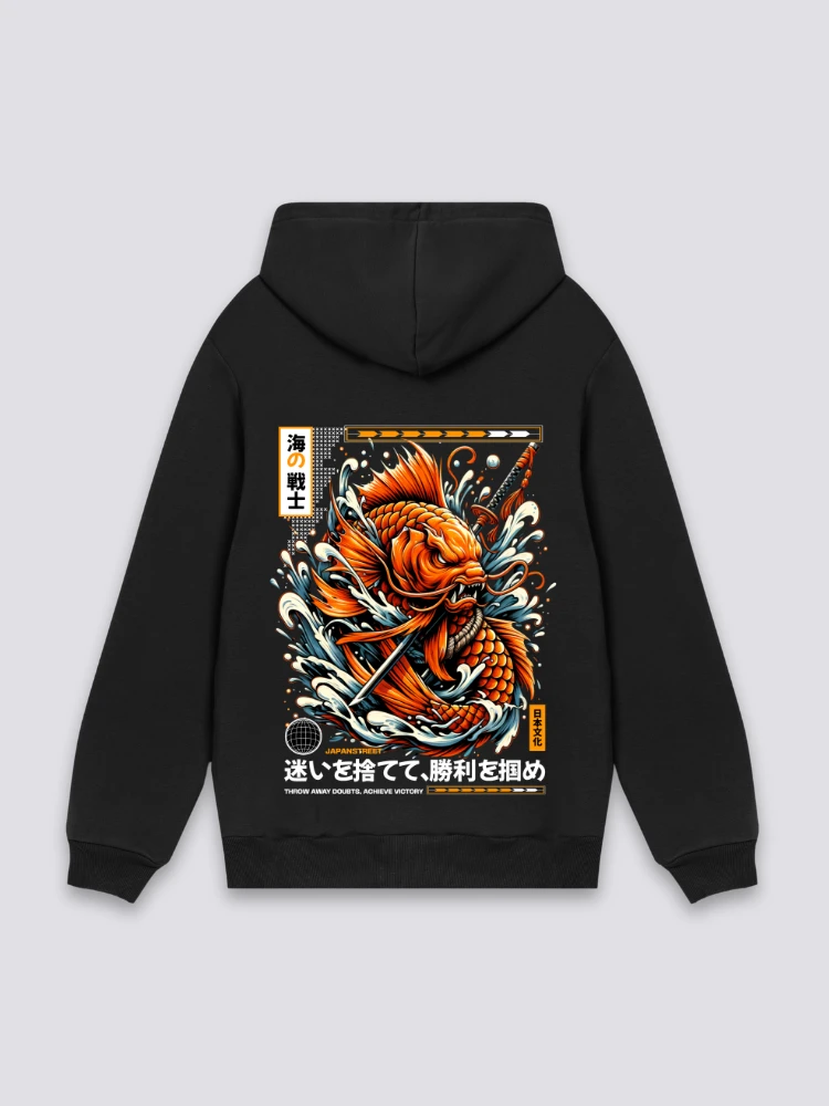 Japanese Graphic Hoodie - ランチュウ 3 Japanese Graphic Hoodie - ランチュウ
