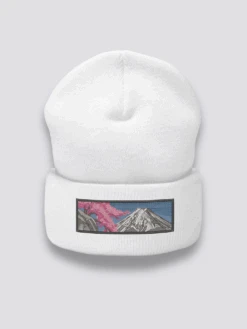 Japanese Landscape Beanie - ランドスケープ -Japanese Wear Shop Japanese Landscape White Beanie