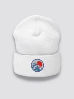 Kanagawa Wave Beanie - かながわウェーブ 8 Kanagawa Wave Beanie - かながわウェーブ -Japanese Wear Shop Kanagawa Wave White Beanie