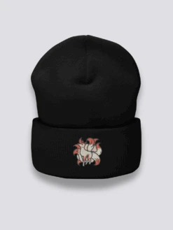 Kitsune Beanie - キツネ 9 Kitsune Beanie - キツネ -Japanese Wear Shop Kitsune Black Beanie