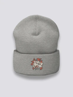 Kitsune Beanie - キツネ 8 Kitsune Beanie - キツネ -Japanese Wear Shop Kitsune Grey Beanie