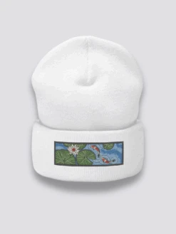 Koi Carp Beanie - カルペ・コイ 8 Koi Carp Beanie - カルペ・コイ -Japanese Wear Shop Koi Carp White Beanie