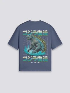 Godzilla T-Shirt - ゴジラ -Japanese Wear Shop Navy Godzilla T Shirt