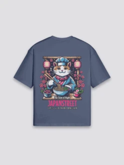 Japanese Cat T-Shirt - ねこ 9 Japanese Cat T-Shirt - ねこ -Japanese Wear Shop Navy Japanese Cat T Shirt