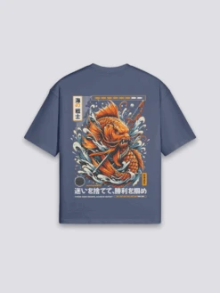 Japanese Graphic T-Shirt - ランチュウ -Japanese Wear Shop Navy Japanese Graphic T Shirt