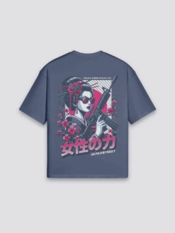 Japanese Wear Shop -Japanese Wear Shop Navy Japanese Streetwear T Shirt