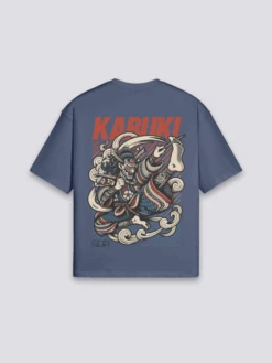 Kabuki T-Shirt - かぶき -Japanese Wear Shop Navy Kabuki T Shirt