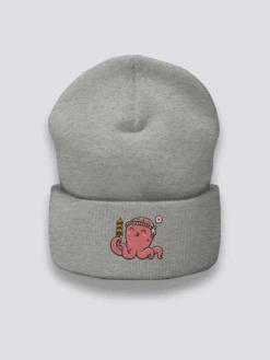Octopus Beanie - タコ 9 Octopus Beanie - タコ -Japanese Wear Shop Octopus Grey Beanie