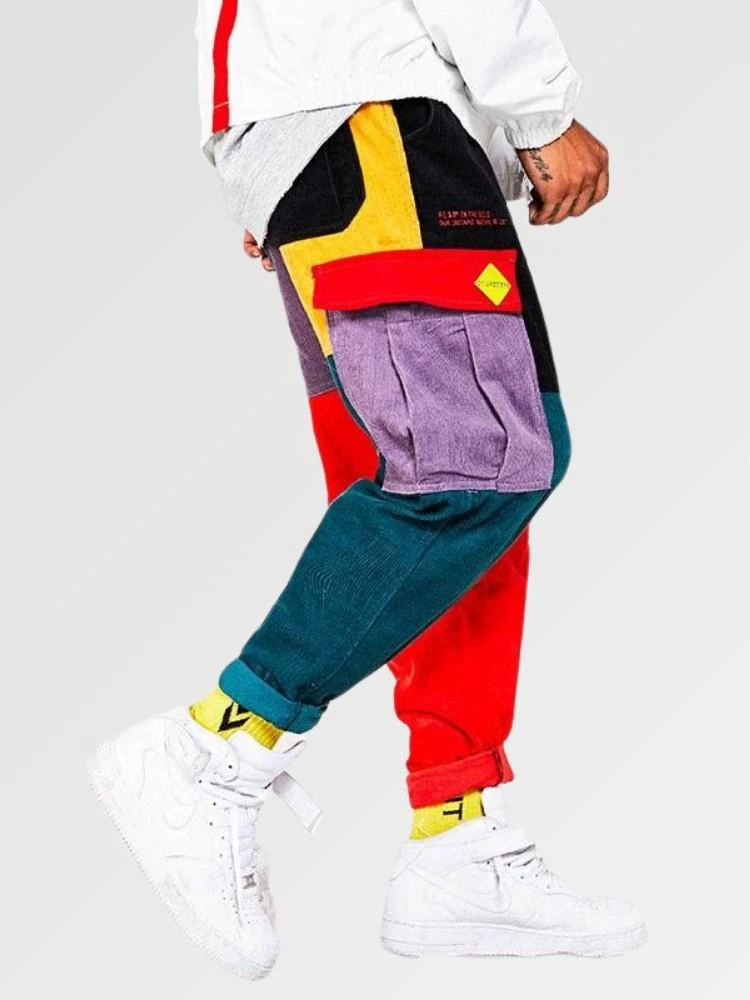 Streetwear Cargo Pants Mens 'Colometric' 5 Streetwear Cargo Pants Mens 'Colometric' - Image 3