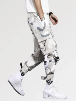 Streetwear White Pants 'Technical' -Japanese Wear Shop Streetwear White Pants Japan Clothing 1639591320