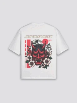 Japanese Wear Shop -Japanese Wear Shop White Oni Mask T Shirt