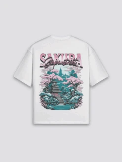 Japanese Wear Shop -Japanese Wear Shop White Sakura T Shirt