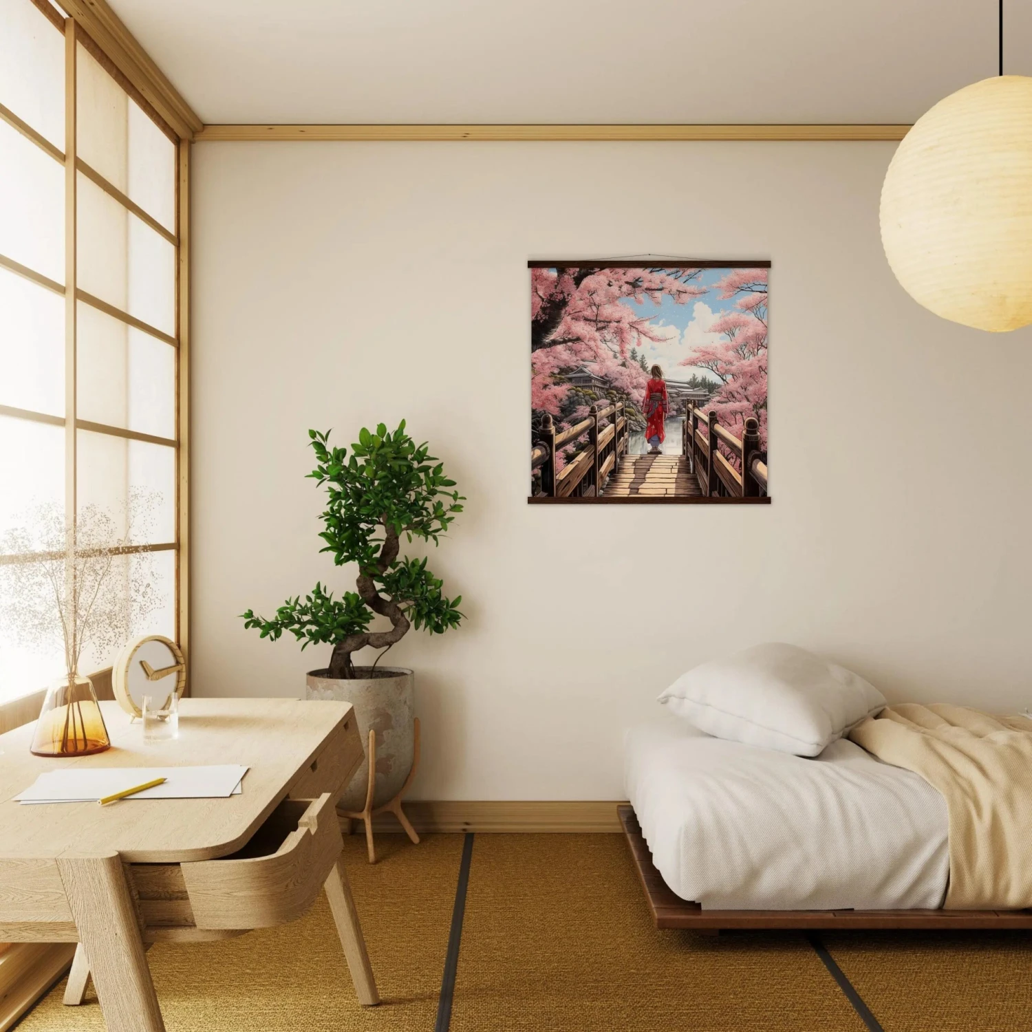 Japanese Cherry Blossom Painting 'Sakura' 6 Japanese Cherry Blossom Painting 'Sakura' - Image 4