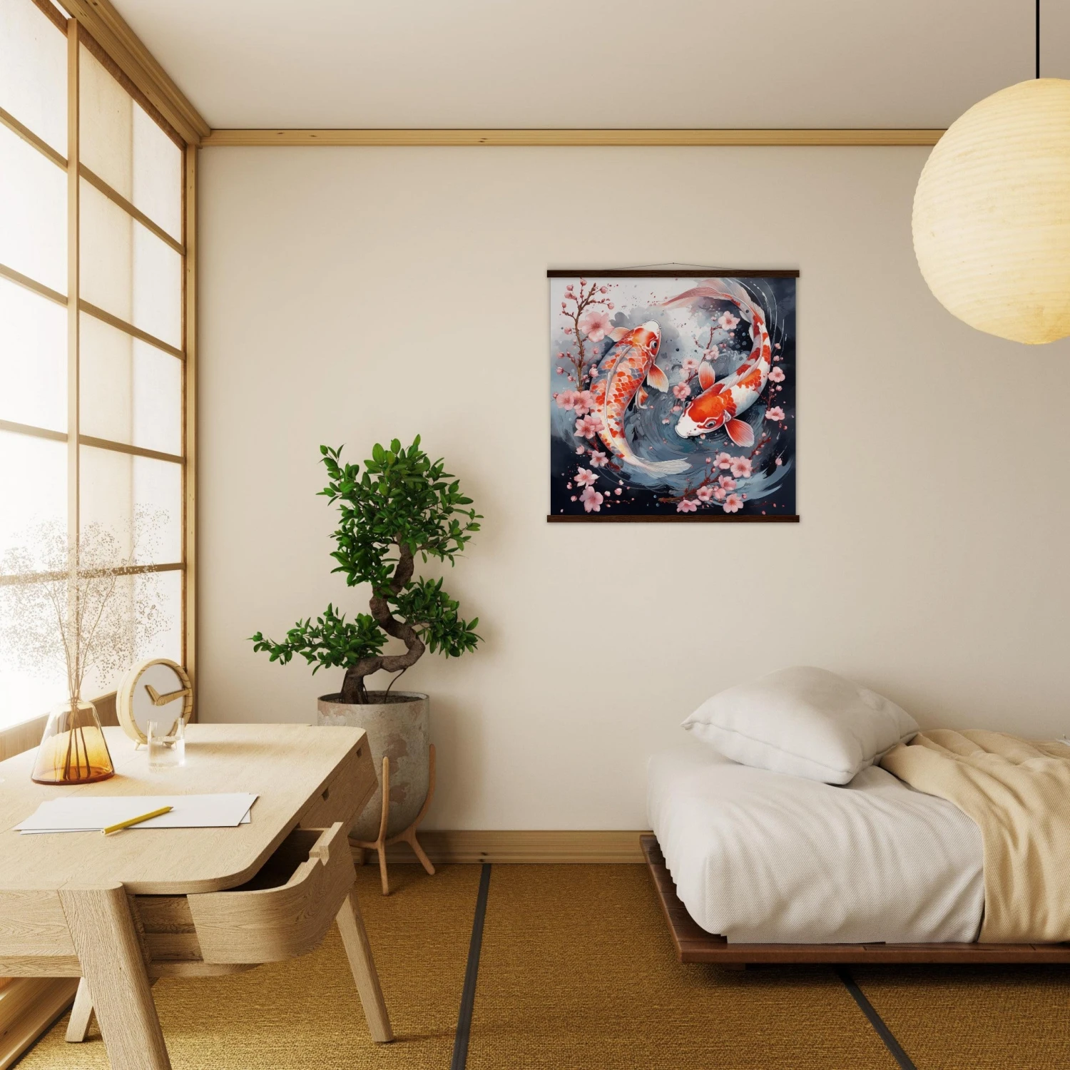 Japanese Koi Fish Painting 'Tetsuki' 6 Japanese Koi Fish Painting 'Tetsuki' - Image 4