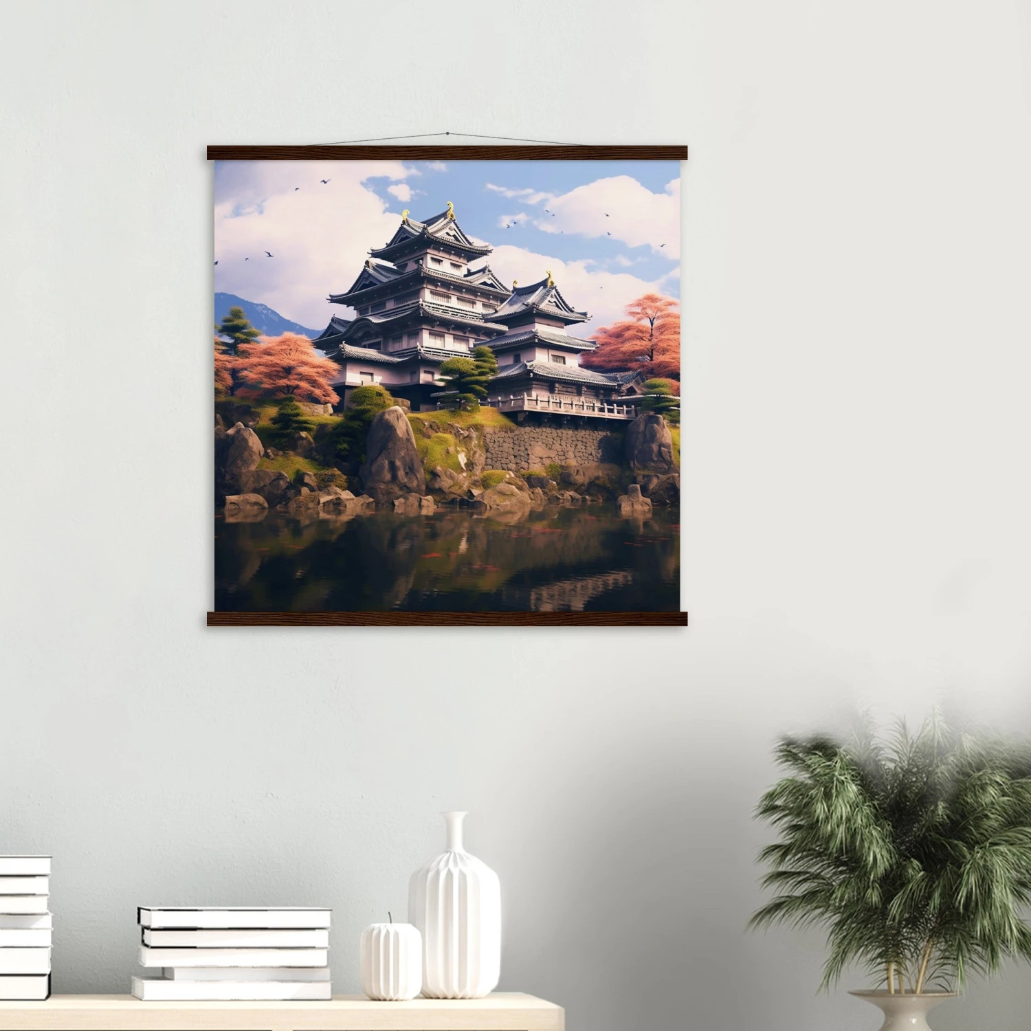 Japanese Temple Painting 'Himeji Castle' 3 Japanese Temple Painting 'Himeji Castle'