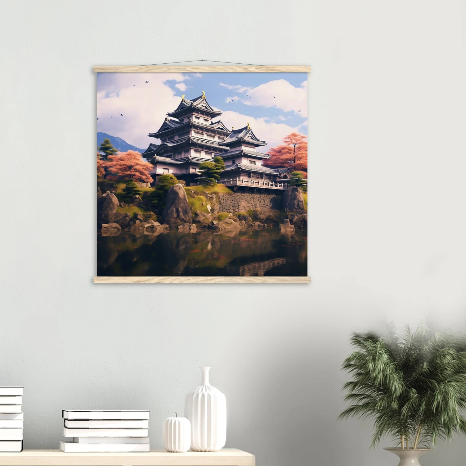 Japanese Temple Painting 'Himeji Castle' 4 Japanese Temple Painting 'Himeji Castle' - Image 2