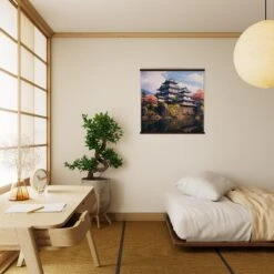 Japanese Temple Painting 'Himeji Castle' 13 Japanese Temple Painting 'Himeji Castle' -Japanese Wear Shop japanese temple painting 4