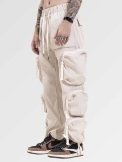 Light Beige Cargo Pants 'The Casual' -Japanese Wear Shop light beige cargo pants 3