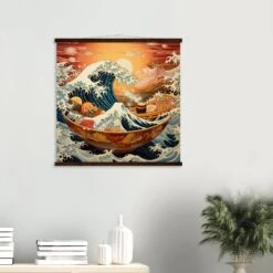 Modern Japanese Wall Art 'Kanagawa'