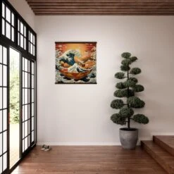 Modern Japanese Wall Art 'Kanagawa' -Japanese Wear Shop modern japanese wall art 3
