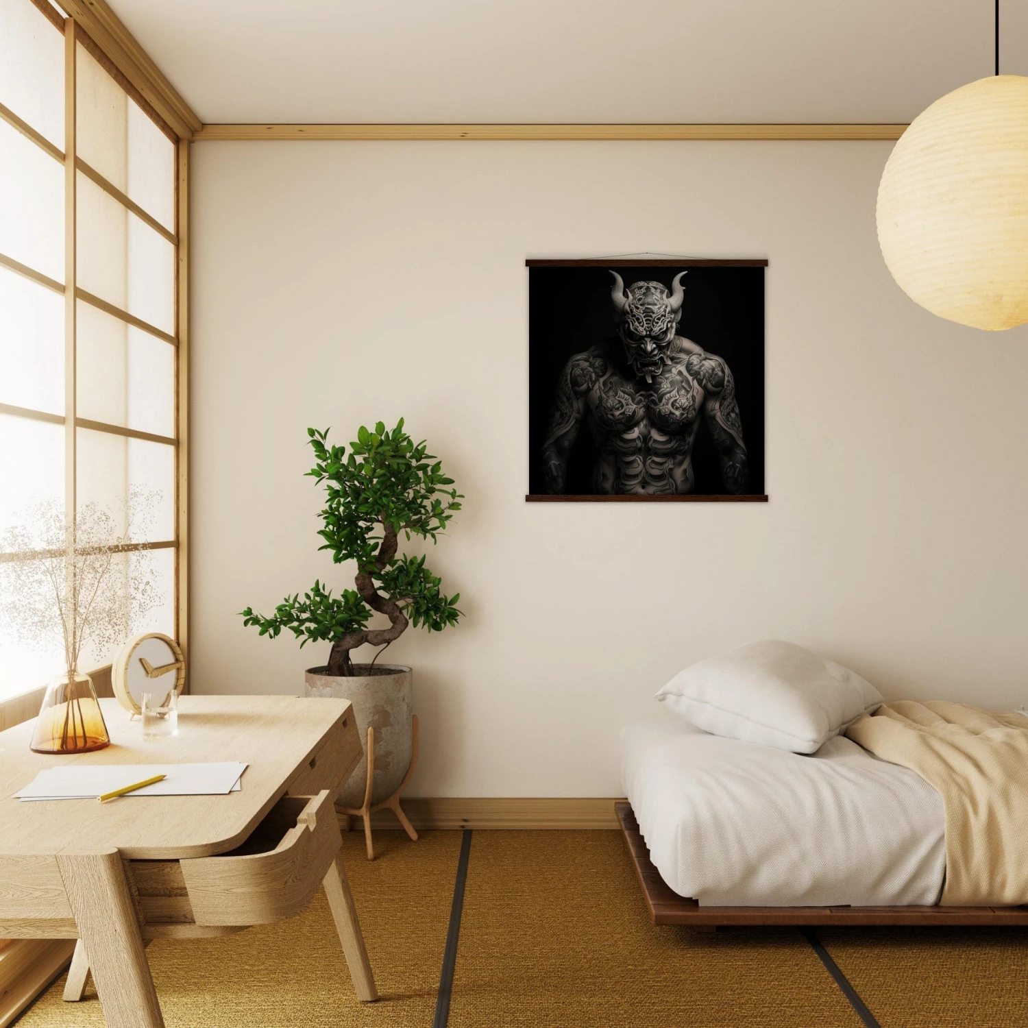 Tableau Tattoo Wall Art 'Oni' 6 Tableau Tattoo Wall Art 'Oni' - Image 4