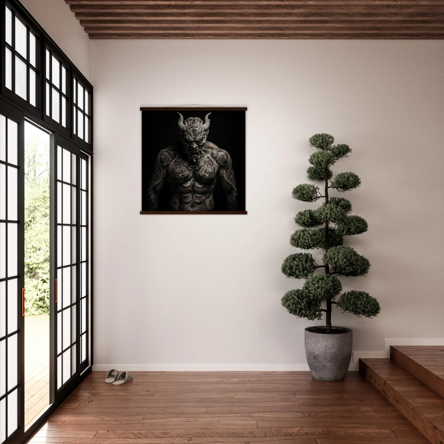Tableau Tattoo Wall Art 'Oni' 5 Tableau Tattoo Wall Art 'Oni' - Image 3